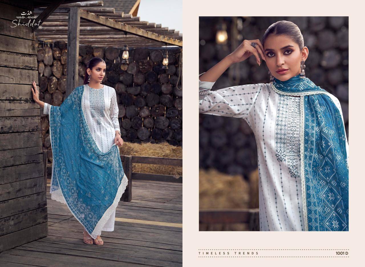 Shiddat casa 1001 dress materials export market